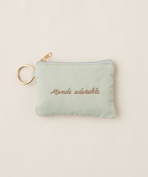 natural couture(ナチュラルクチュール)の「カラフルロゴ刺繍エコBAG(エコバッグ/サブバッグ・レディース・オフホワイト/グレー/ミント/サックスブルー/ピンク・FREE)」の7枚目の写真