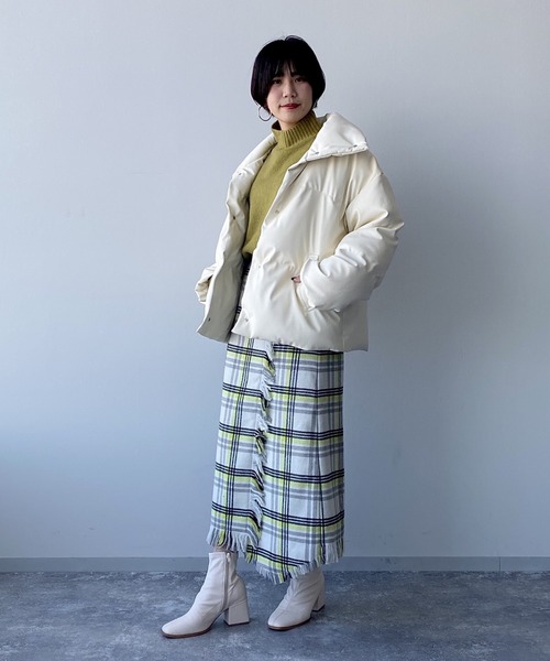 PAGEBOY(ページボーイ)の「チェックフリンジラップスカート(スカート・レディース・ブラック/ブラウン/オフホワイト・FREE)」の14枚目の写真