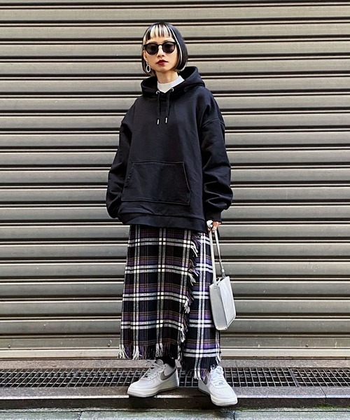 PAGEBOY（ページボーイ）の「チェックフリンジラップスカート