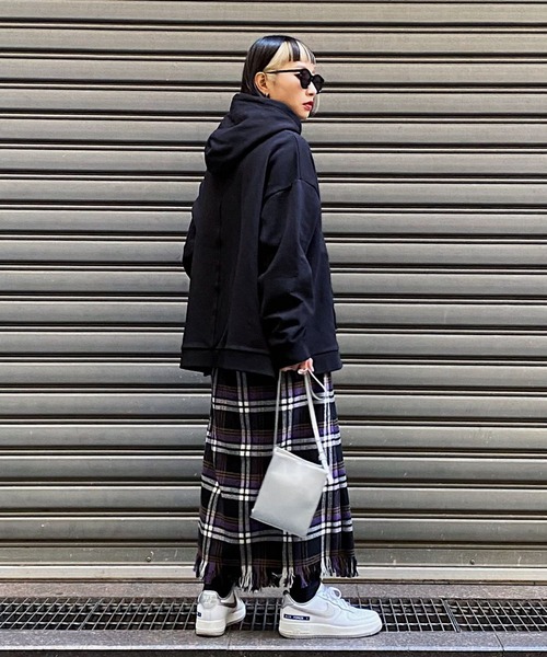 PAGEBOY（ページボーイ）の「チェックフリンジラップスカート