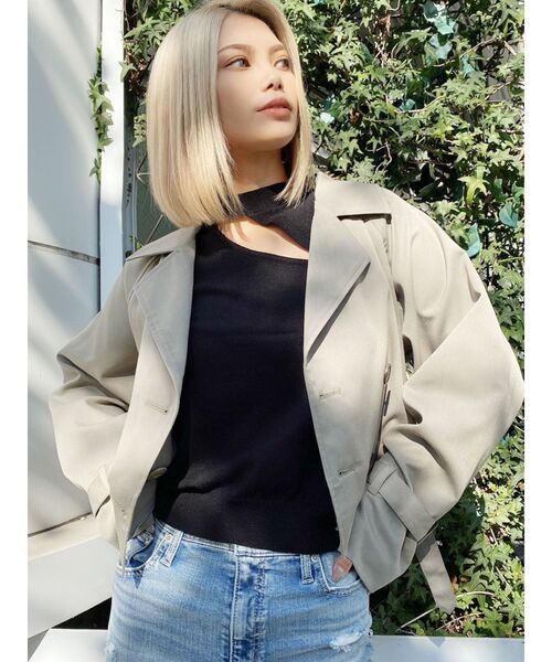 GYDA(ジェイダ)の「3WAYトレンチコート(トレンチコート・レディース・アイボリー/ベージュ/カーキ・FREE)」の9枚目の写真