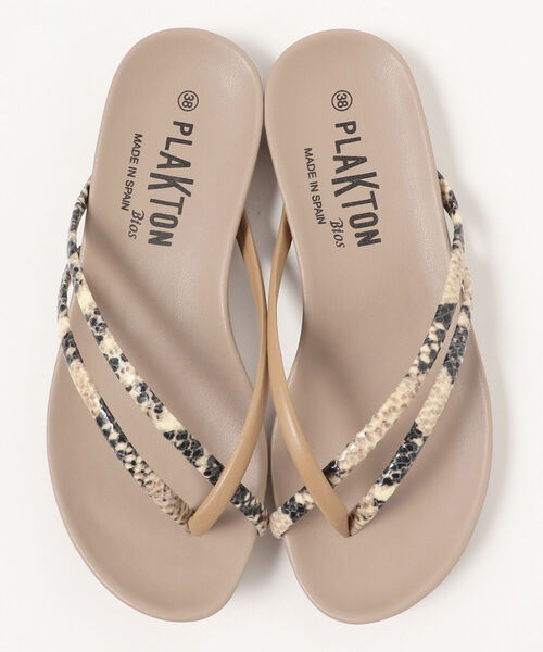 Ray BEAMS（レイビームス）の「PLAKTON / スネーク トング サンダル（サンダル・レディース・ベージュ/ブラック・38/39/35/36/37）」の6枚目の写真