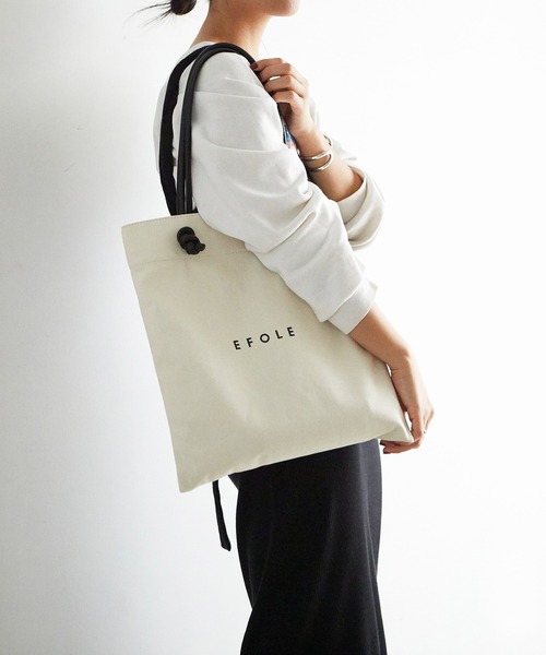 超人気 セール】【EFOLE】 キャンバス ロゴ トート（トートバッグ バッグ