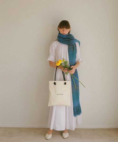 EFOLE（エフォル）の「【EFOLE】 キャンバス　ロゴ　トート（トートバッグ・レディース・オフホワイト・FREE）」の15枚目の写真