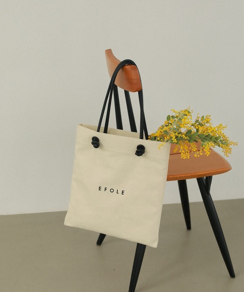 お気に入りの セール】【EFOLE】 キャンバス ロゴ トート（トートバッグ バッグ