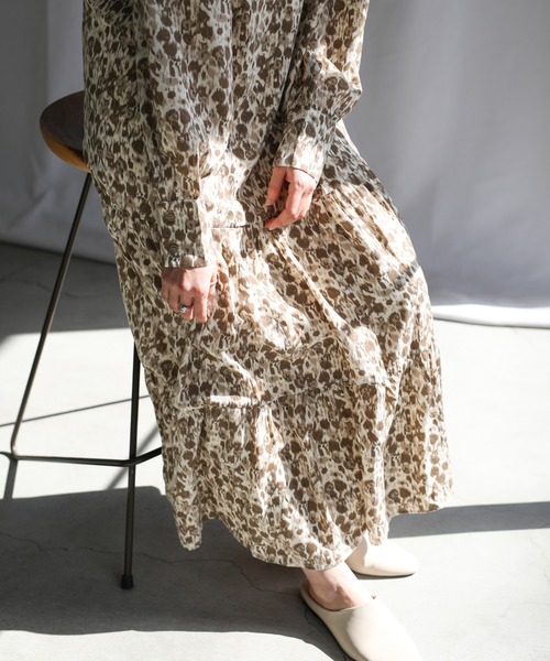 select MOCA（セレクトモカ）の「2021 SS ニュアンスティアードデザインワンピース（ワンピース・レディース・ブラック/ベージュ・FREE）」の12枚目の写真