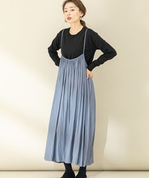 URBAN RESEARCH Sonny Label | プリーツキャミワンピ×クルーニット(ワンピース)