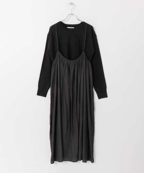 URBAN RESEARCH Sonny Label（アーバンリサーチサニーレーベル）の「プリーツキャミワンピ×クルーニット（ワンピース・レディース・ブラック/ベージュ系その他/ブルー・FREE）」の14枚目の写真