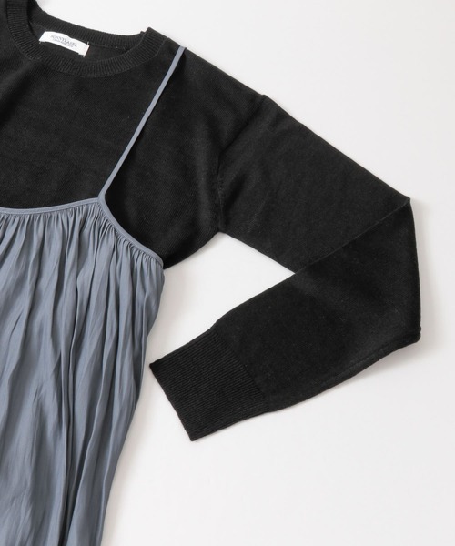 URBAN RESEARCH Sonny Label（アーバンリサーチサニーレーベル）の「プリーツキャミワンピ×クルーニット（ワンピース・レディース・ブラック/ベージュ系その他/ブルー・FREE）」の17枚目の写真