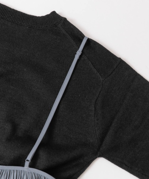 URBAN RESEARCH Sonny Label（アーバンリサーチサニーレーベル）の「プリーツキャミワンピ×クルーニット（ワンピース・レディース・ブラック/ベージュ系その他/ブルー・FREE）」の19枚目の写真