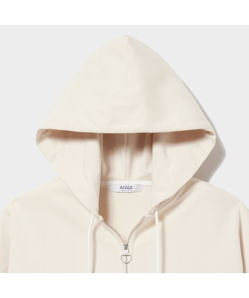 AIGLE(エーグル)の「ドロップショルダースウェットジップパーカ(パーカー・レディース・ホワイト/ベージュ/ネイビー/アイボリー・S/M/L)」の22枚目の写真
