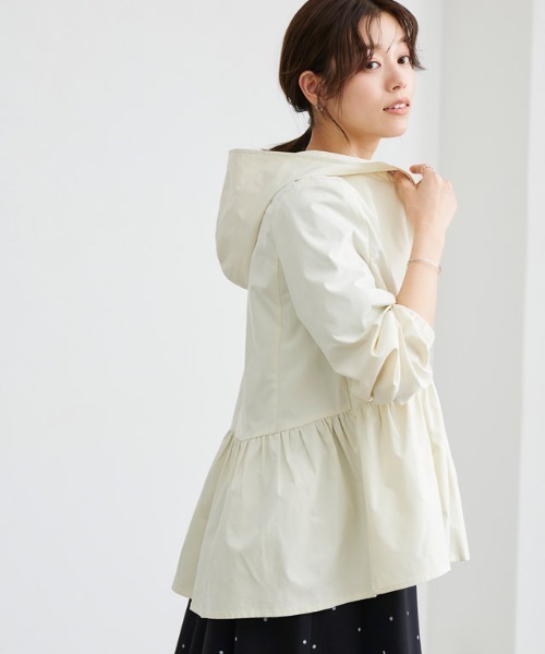 Pierrot（ピエロ）の「ヘムフレアフーディブルゾン（ブルゾン・レディース・ライトグレー/ベージュ/ネイビー/カーキ/キャメル/ライトブルー/ブラック/アイボリー・M/L/LL/S）」の17枚目の写真