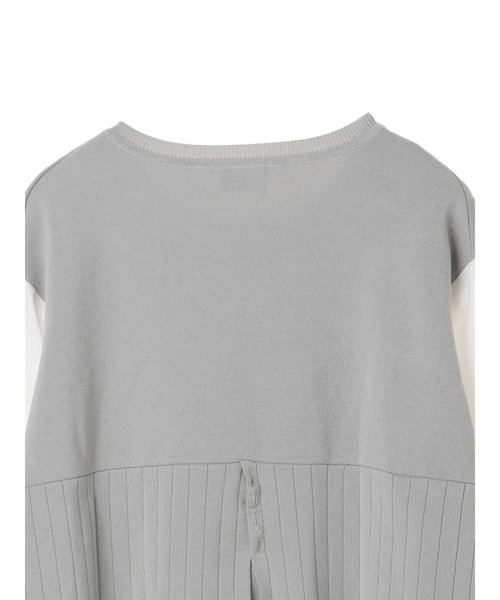 Editt by YECCA VECCA(エディットバイイェッカヴェッカ)の「オーガニックコットンレイヤードニット *(ニット/セーター・レディース・グレイッシュベージュ/ネイビー・FREE)」の14枚目の写真