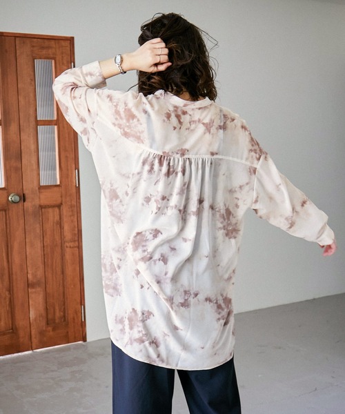 タイダイ柄バンドカラーシアーシャツ 21SS（シャツ/ブラウス
