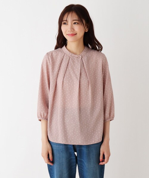 DRESKIP（ドレスキップ）の「◆アシメネックブラウス（シャツ/ブラウス・レディース・ホワイト系3/ホワイト系5/ブラック系/ピンク系5・02/03/01）」の12枚目の写真