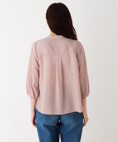 DRESKIP（ドレスキップ）の「◆アシメネックブラウス（シャツ/ブラウス・レディース・ホワイト系3/ホワイト系5/ブラック系/ピンク系5・02/03/01）」の10枚目の写真