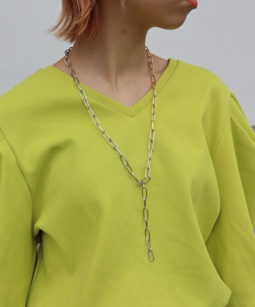 CIAOPANIC（チャオパニック）の「2トーンチェーンネックレス（ネックレス・レディース・シルバー・FREE）」の7枚目の写真