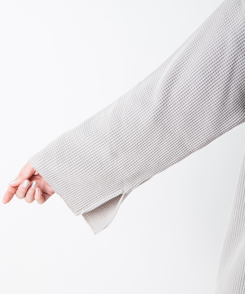 MILLION CARATS（ミリオンカラッツ）の「【STYLE4】チャイナ風ワッフルワンピース（ワンピース・レディース・ライトグレー/サンドベージュ・FREE）」の13枚目の写真