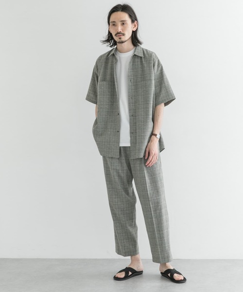 URBAN RESEARCH（アーバンリサーチ）の「ドライTRリネンイージーパンツ（その他パンツ・メンズ・ネイビー/チェック・LARGE/MEDIUM）」の6枚目の写真