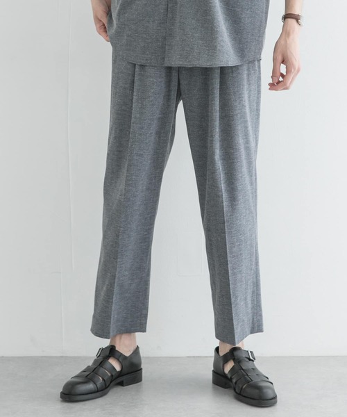 URBAN RESEARCH（アーバンリサーチ）の「ドライTRリネンイージーパンツ（その他パンツ・メンズ・ネイビー/チェック・LARGE/MEDIUM）」の4枚目の写真