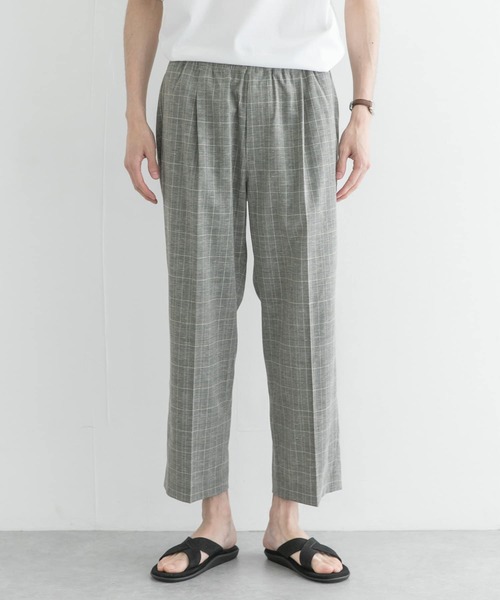 URBAN RESEARCH（アーバンリサーチ）の「ドライTRリネンイージーパンツ（その他パンツ・メンズ・ネイビー/チェック・LARGE/MEDIUM）」の11枚目の写真