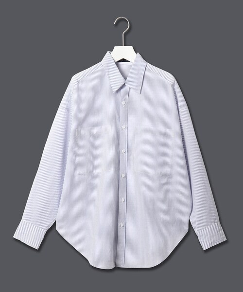 JET（ジェット）の「◆【ウォッシャブル】コットンリネンストライプシャツ（シャツ/ブラウス・レディース・ホワイト系3/ネイビー系2/サックスブルー系2/ブルー系7・04）」の22枚目の写真