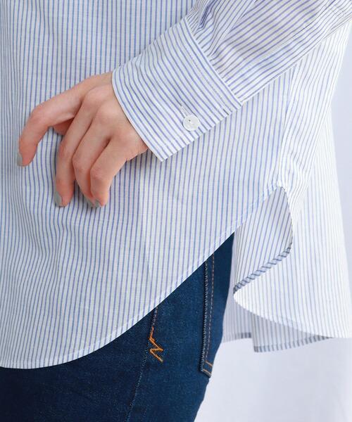 JET（ジェット）の「◆【ウォッシャブル】コットンリネンストライプシャツ（シャツ/ブラウス・レディース・ホワイト系3/ネイビー系2/サックスブルー系2/ブルー系7・04）」の15枚目の写真