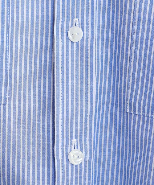 JET（ジェット）の「◆【ウォッシャブル】コットンリネンストライプシャツ（シャツ/ブラウス・レディース・ホワイト系3/ネイビー系2/サックスブルー系2/ブルー系7・04）」の21枚目の写真