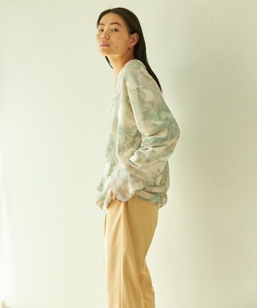 VACANCY（ヴァカンシー）の「ニュアンス柄シアートップス（シャツ/ブラウス・レディース・ブルー/その他・FREE）」の18枚目の写真