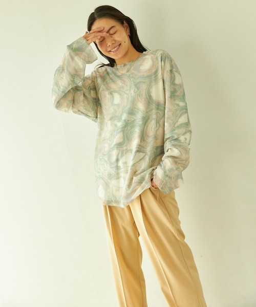 VACANCY（ヴァカンシー）の「ニュアンス柄シアートップス（シャツ/ブラウス・レディース・ブルー/その他・FREE）」の19枚目の写真