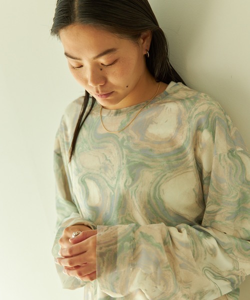 VACANCY（ヴァカンシー）の「ニュアンス柄シアートップス（シャツ/ブラウス・レディース・ブルー/その他・FREE）」の22枚目の写真