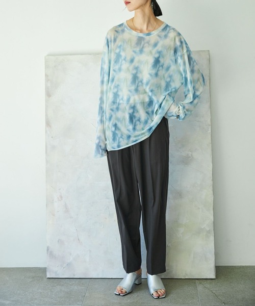 VACANCY（ヴァカンシー）の「ニュアンス柄シアートップス（シャツ/ブラウス・レディース・ブルー/その他・FREE）」の3枚目の写真