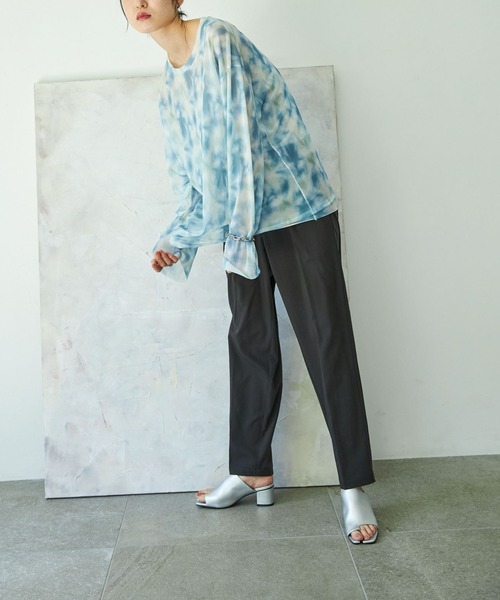 VACANCY（ヴァカンシー）の「ニュアンス柄シアートップス（シャツ/ブラウス・レディース・ブルー/その他・FREE）」の5枚目の写真