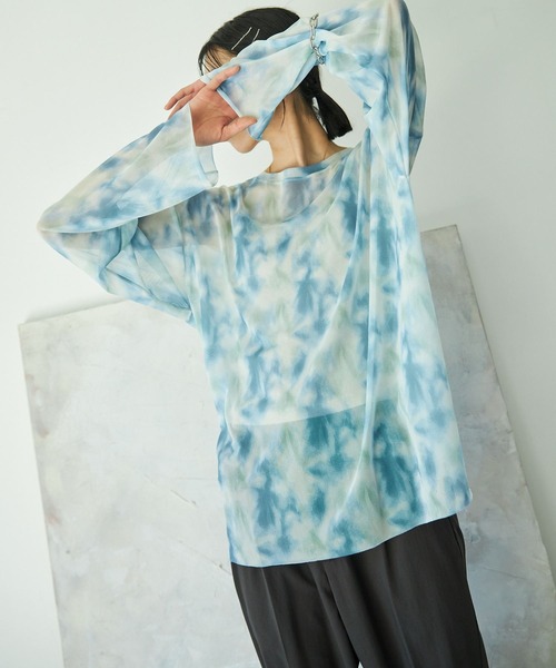 VACANCY（ヴァカンシー）の「ニュアンス柄シアートップス（シャツ/ブラウス・レディース・ブルー/その他・FREE）」の10枚目の写真