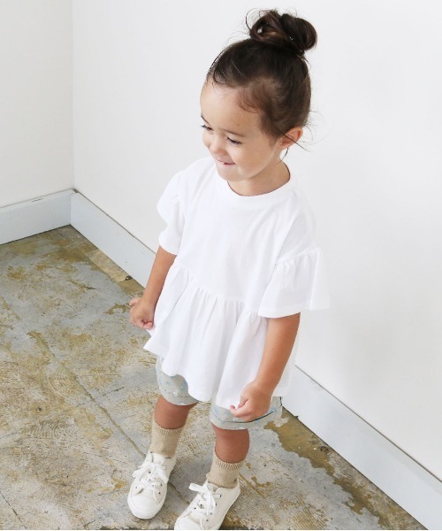 quoti use fith（クゥオティ　ユース　フィス）の「ブロードフラワープリント タック ショートパンツ（その他パンツ・キッズ・グレー/イエロー・100/130/80/110/120/90）」の11枚目の写真