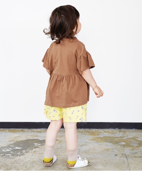 quoti use fith（クゥオティ　ユース　フィス）の「ブロードフラワープリント タック ショートパンツ（その他パンツ・キッズ・グレー/イエロー・100/130/80/110/120/90）」の18枚目の写真