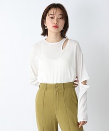 JEANASIS | カッティングトロミリブプルオーバー/943492(Tシャツ/カットソー)