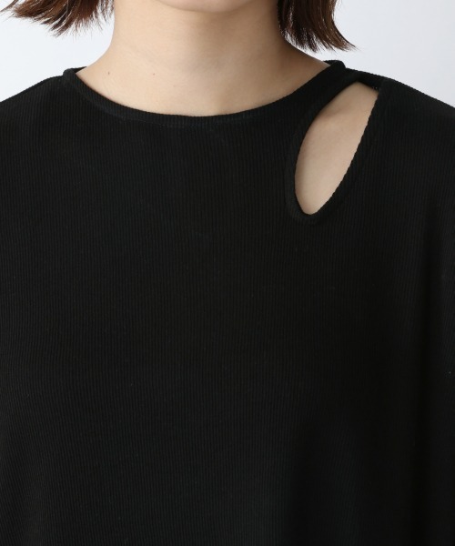 JEANASIS（ジーナシス）の「カッティングトロミリブプルオーバー/943492（Tシャツ/カットソー・レディース・ホワイト/ブラック/ベージュ・FREE）」の14枚目の写真