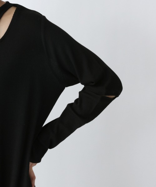 JEANASIS（ジーナシス）の「カッティングトロミリブプルオーバー/943492（Tシャツ/カットソー・レディース・ホワイト/ブラック/ベージュ・FREE）」の10枚目の写真