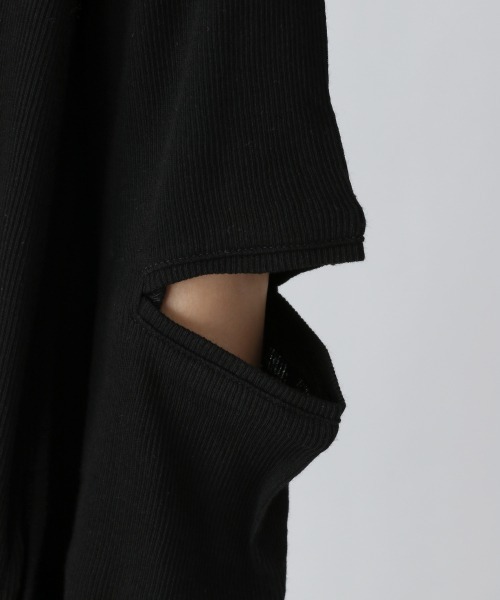 JEANASIS（ジーナシス）の「カッティングトロミリブプルオーバー/943492（Tシャツ/カットソー・レディース・ホワイト/ブラック/ベージュ・FREE）」の7枚目の写真