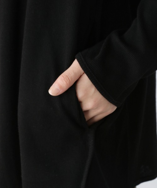 JEANASIS（ジーナシス）の「カッティングトロミリブプルオーバー/943492（Tシャツ/カットソー・レディース・ホワイト/ブラック/ベージュ・FREE）」の5枚目の写真