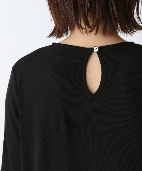 JEANASIS（ジーナシス）の「カッティングトロミリブプルオーバー/943492（Tシャツ/カットソー・レディース・ホワイト/ブラック/ベージュ・FREE）」の19枚目の写真