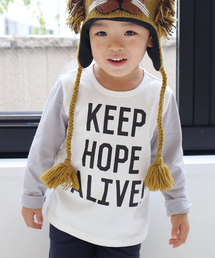 green label relaxing | 【KIDS】オーガニックコットン メッセージTシャツ　ロングスリーブ(Tシャツ/カットソー)