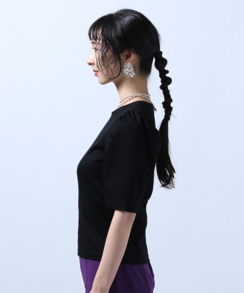 HARE（ハレ）の「パワーショルダーＴシャツ(HARE)（Tシャツ/カットソー・レディース・ブラック/オフホワイト・FREE）」の10枚目の写真