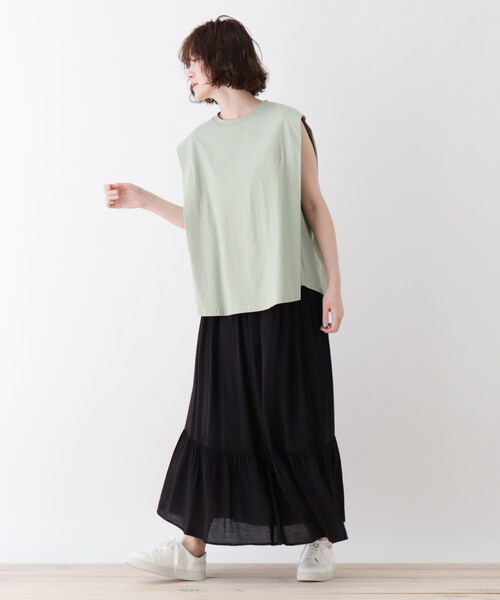 DRESKIP（ドレスキップ）の「◆ティアードスカート（スカート・レディース・カーキ/グレー系その他/ブラック系/ライトイエロー系1・02/03/04）」の12枚目の写真