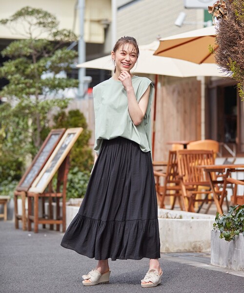 DRESKIP（ドレスキップ）の「◆ティアードスカート（スカート・レディース・カーキ/グレー系その他/ブラック系/ライトイエロー系1・02/03/04）」の17枚目の写真