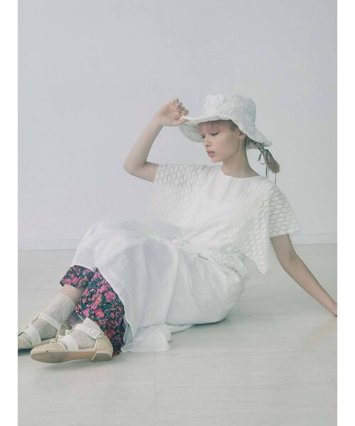 merry jenny（メリージェニー）の「スクエアスリーブレースコンビワンピース（ワンピース・レディース・ブラック/オフホワイト/アイボリー・FREE）」の9枚目の写真