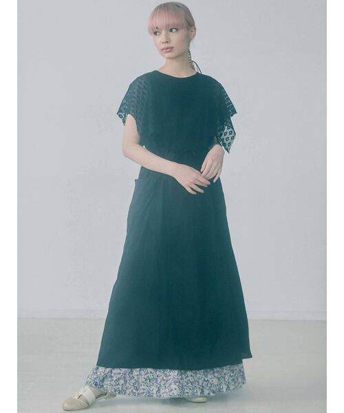 merry jenny（メリージェニー）の「スクエアスリーブレースコンビワンピース（ワンピース・レディース・ブラック/オフホワイト/アイボリー・FREE）」の14枚目の写真