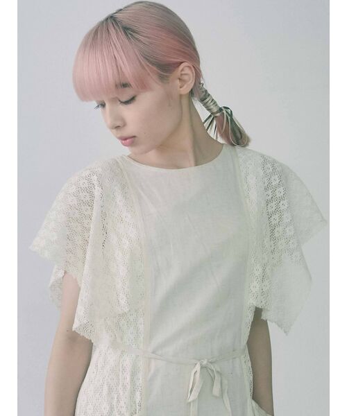 merry jenny（メリージェニー）の「スクエアスリーブレースコンビワンピース（ワンピース・レディース・ブラック/オフホワイト/アイボリー・FREE）」の15枚目の写真