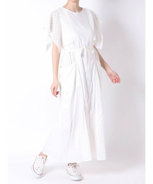 merry jenny（メリージェニー）の「スクエアスリーブレースコンビワンピース（ワンピース・レディース・ブラック/オフホワイト/アイボリー・FREE）」の8枚目の写真